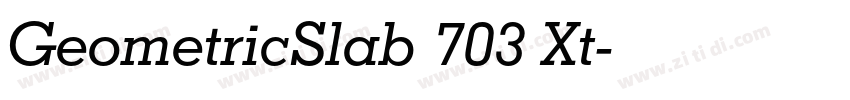 GeometricSlab 703 Xt字体转换